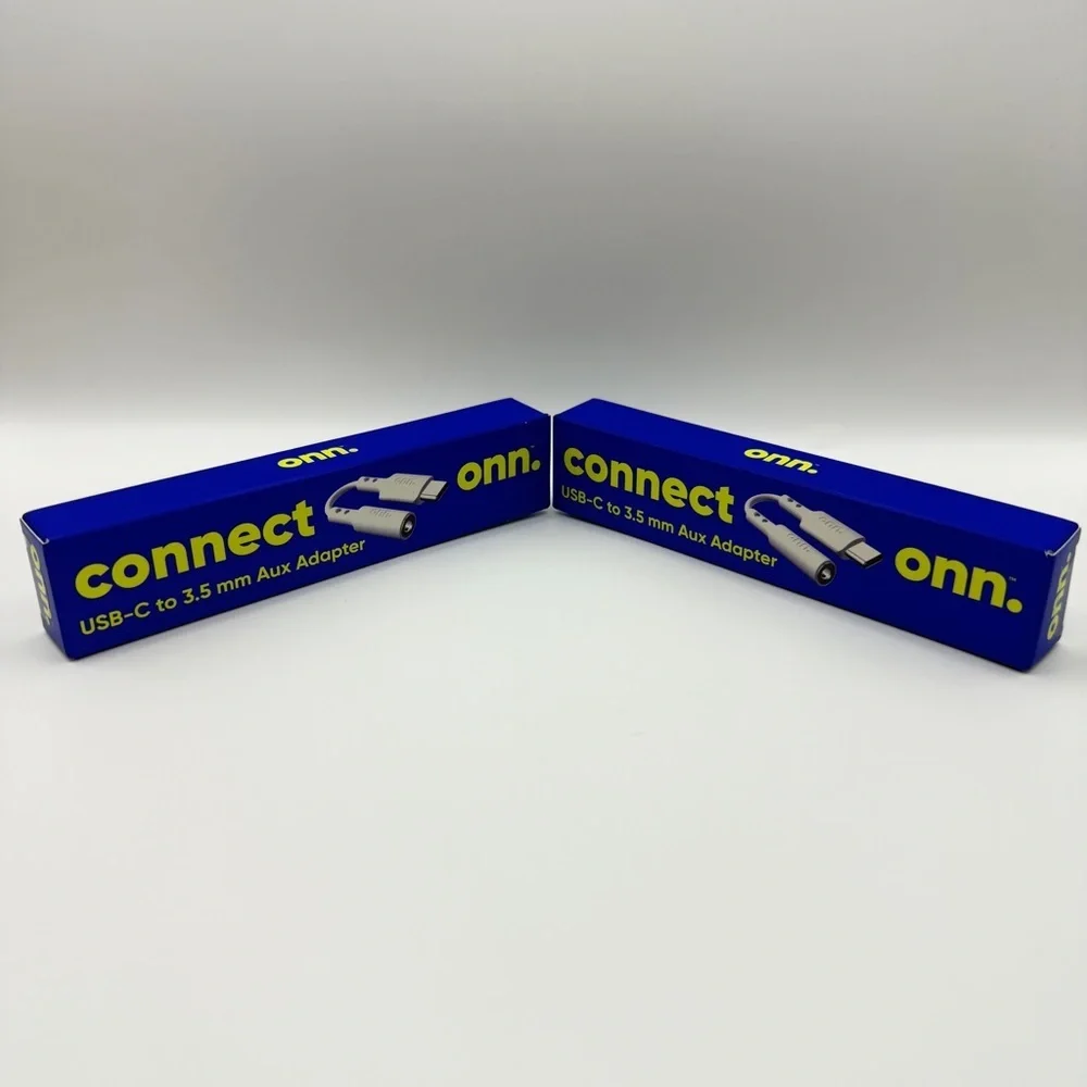 ONN CONNECT USB-C to 3.5 mm Aux Adapter 2Pack